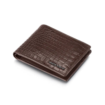 Lapis Bard Mandeville 6cc Wallet with Additional Credit Card Holder - Dark Brown