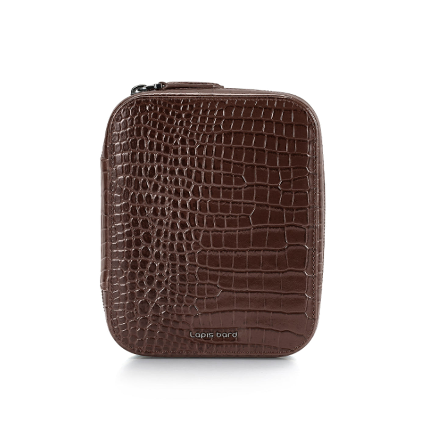 Lapis Bard Mandeville Leather 4 Watch Case - Dark Brown