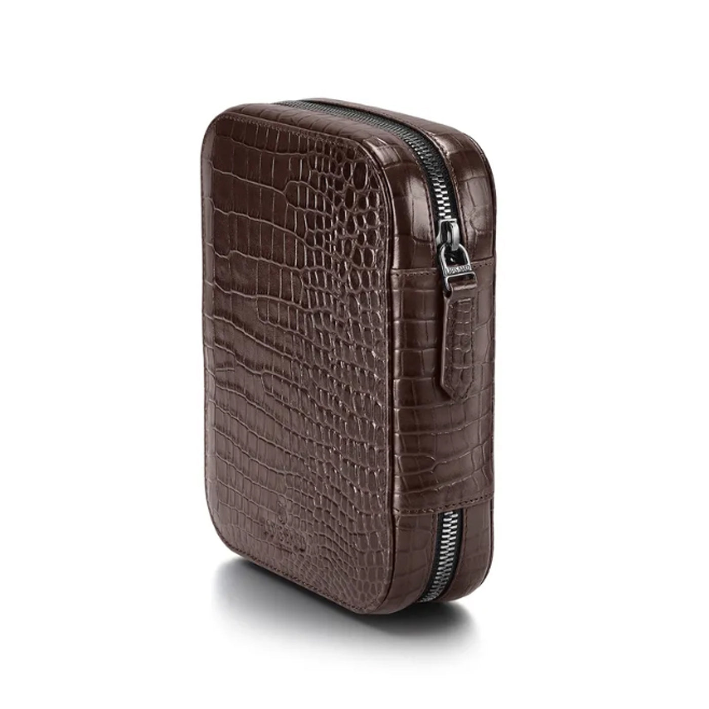 Lapis Bard Mandeville Leather 4 Watch Case - Dark Brown