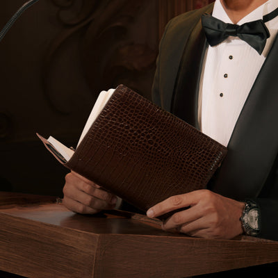 Lapis Bard Mandeville Notebook Jacket - Dark Brown