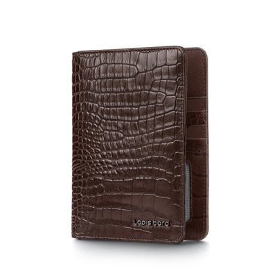Lapis Bard Mandeville Passport Wallet - Dark Brown