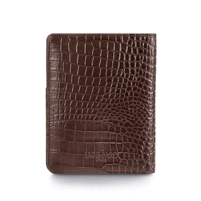Lapis Bard Mandeville Passport Wallet - Dark Brown