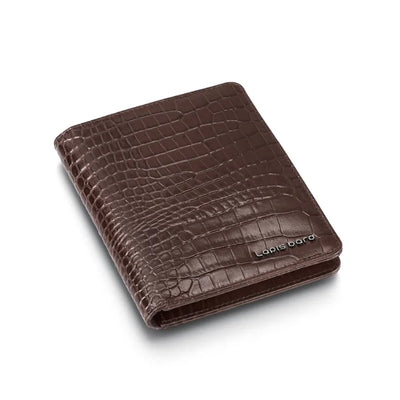 Lapis Bard Mandeville Passport Wallet - Dark Brown