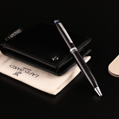 Lapis Bard Gift Set - Contemporary Black Ball Pen with Mayfair Black Wallet 9