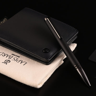 Lapis Bard Gift Set - Torque Matte Black Ball Pen with Ducorium Graphite Wallet 8