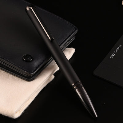 Lapis Bard Gift Set - Torque Matte Black Ball Pen with Ducorium Graphite Wallet 7