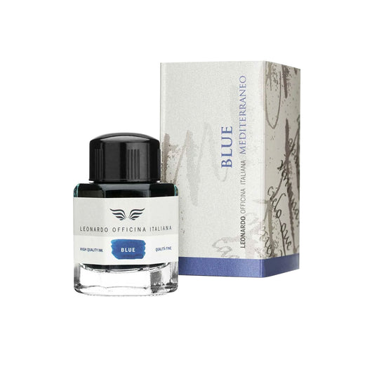 Leonardo Blue Mediterraneo Ink Bottle, Blue - 40ml