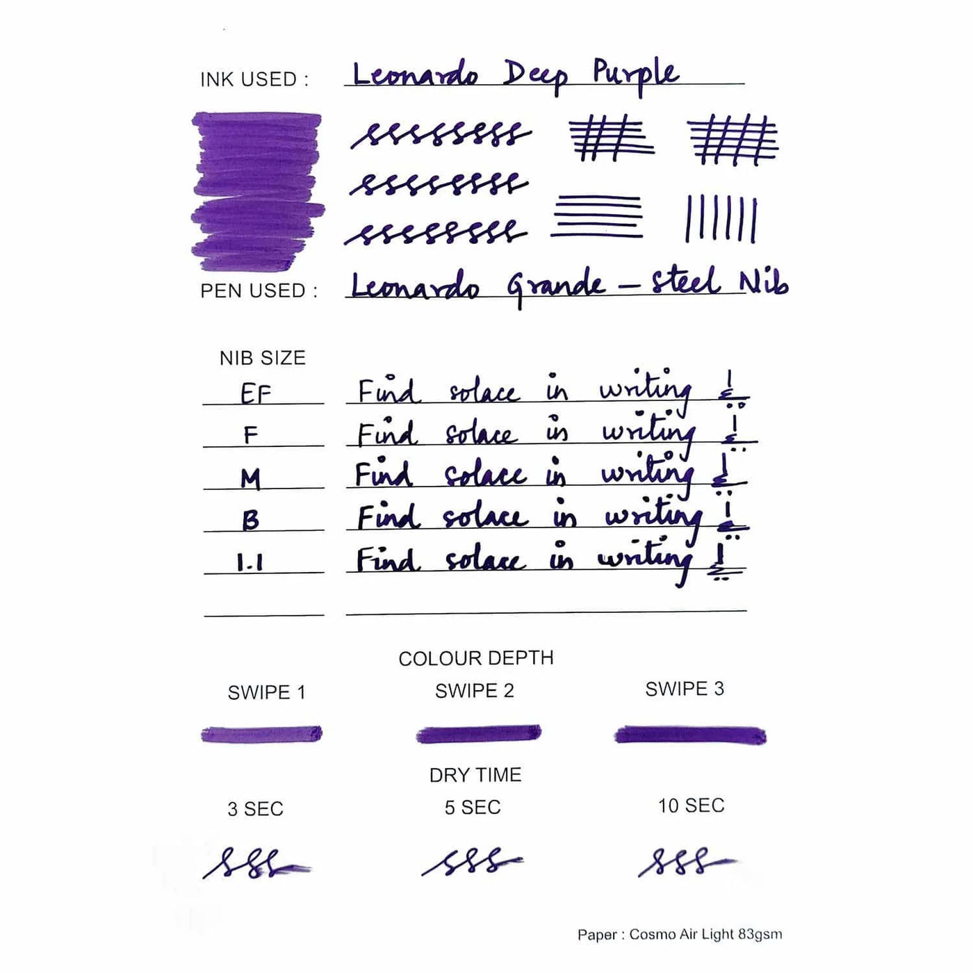 Leonardo Ink Bottle Deep Purple - 40ml 3