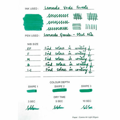 Leonardo Ink Bottle Verde Foresta (Green) - 40ml 3
