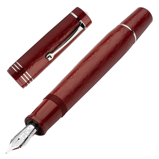 Leonardo MZ Grande Audace Art Nouveau No.6 Fountain Pen - Red Granata CT (Limited Edition)