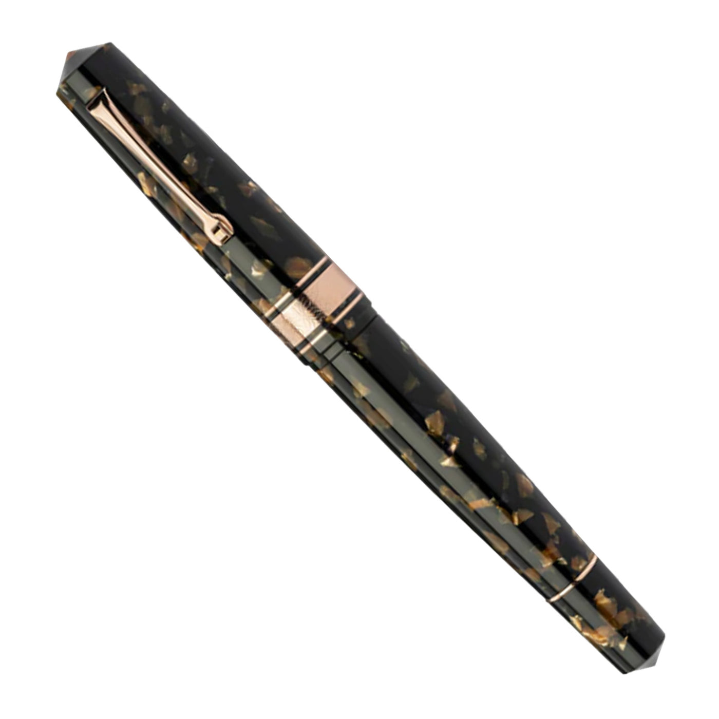 Leonardo Cinquantesimo 50th Anniversary Federico Fountain Pen - Black Amber RGT (Limited Edition) 3