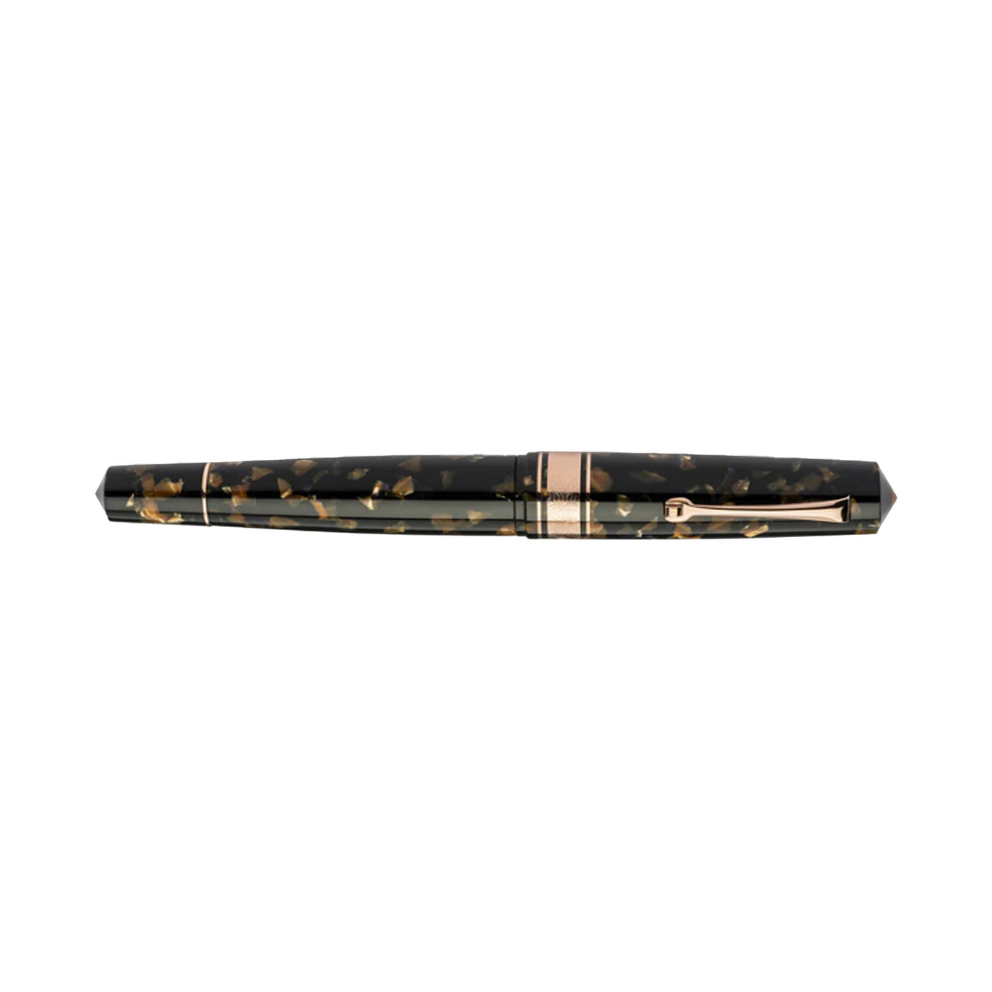 Leonardo Cinquantesimo 50th Anniversary Federico Fountain Pen - Black Amber RGT (Limited Edition) 4