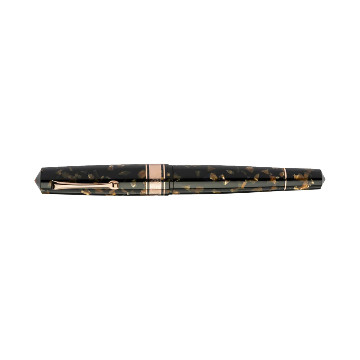 Leonardo Cinquantesimo 50th Anniversary Federico Fountain Pen - Black Amber RGT (Limited Edition) 6