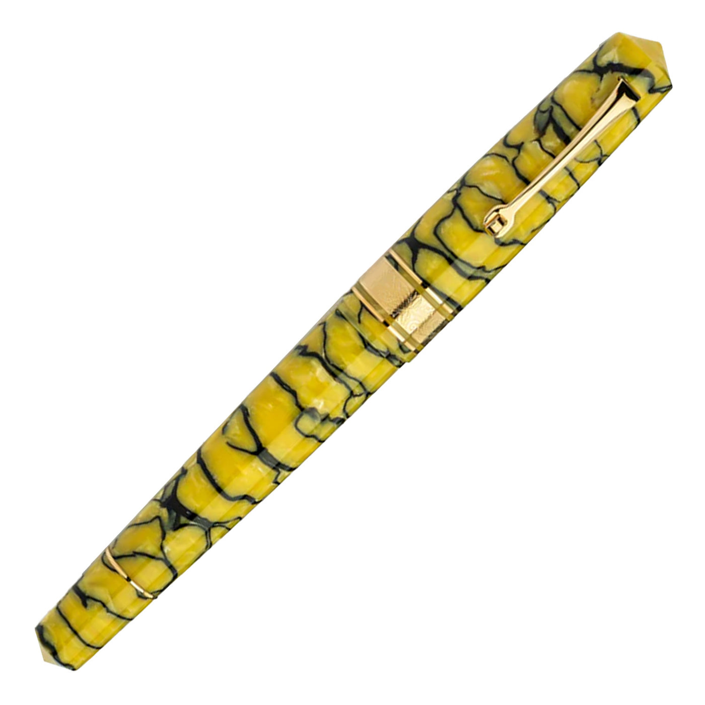 Leonardo Cinquantesimo 50th Anniversary Rediscover Fountain Pen - Black Yellow GT (Limited Edition) 2