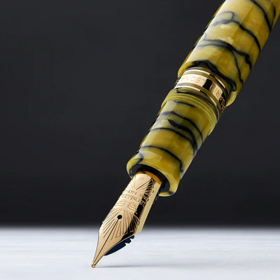 Leonardo Cinquantesimo 50th Anniversary Rediscover Fountain Pen - Black Yellow GT (Limited Edition) 8