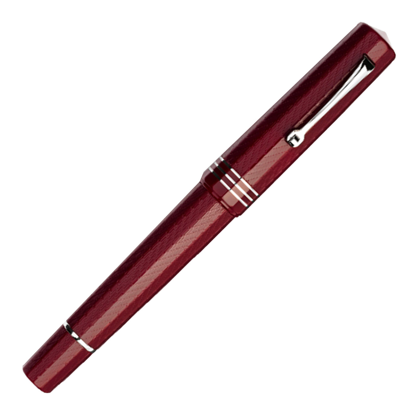 Leonardo Dodici Guilloche No. 6 Fountain Pen - Burgundy CT 5