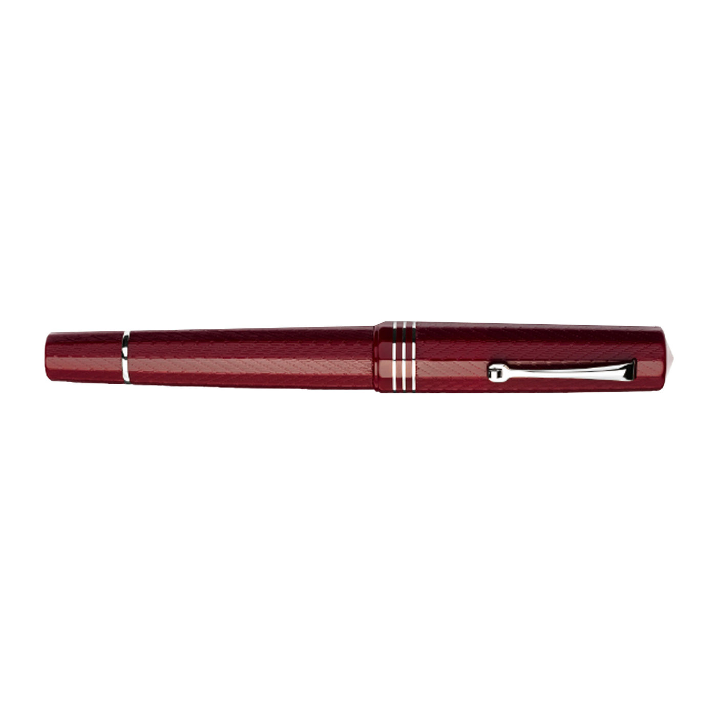 Leonardo Dodici Guilloche No. 6 Fountain Pen - Burgundy CT 7