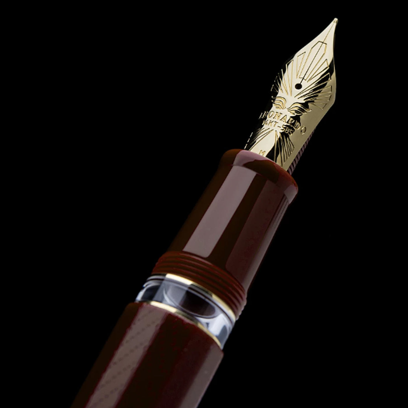 Leonardo Dodici Guilloche No. 6 Fountain Pen - Burgundy GT 12