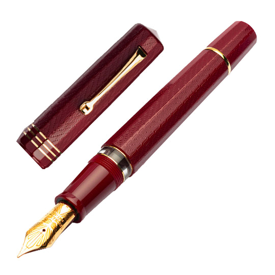 Leonardo Dodici Guilloche No. 6 Fountain Pen - Burgundy GT