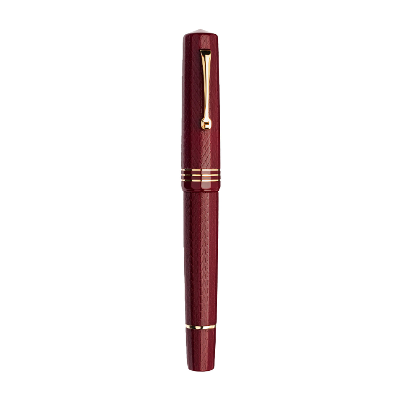 Leonardo Dodici Guilloche No. 6 Fountain Pen - Burgundy GT 4