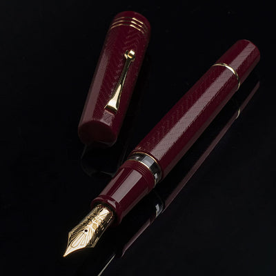 Leonardo Dodici Guilloche No. 6 Fountain Pen - Burgundy GT 9