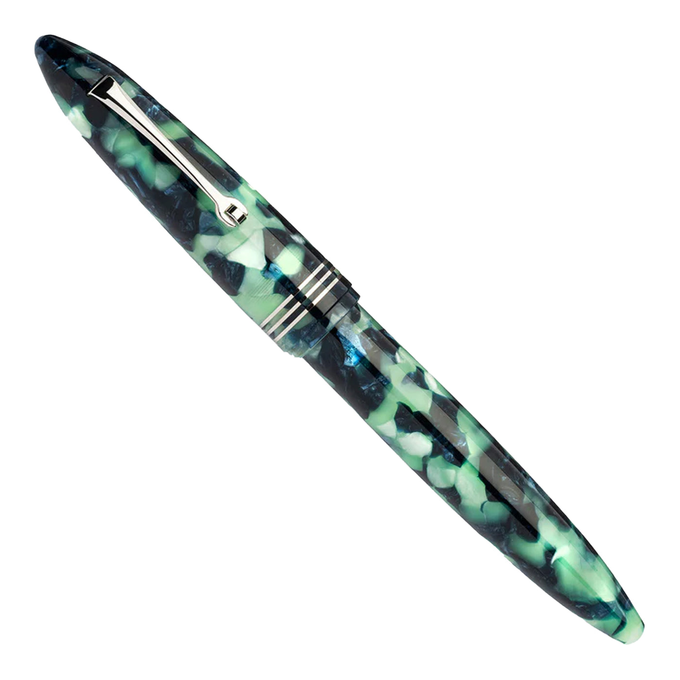 Leonardo Furore Fiordo Di Furore Fountain Pen - Green & Black CT