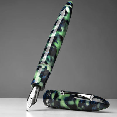 Leonardo Furore Fiordo Di Furore Fountain Pen - Green & Black CT