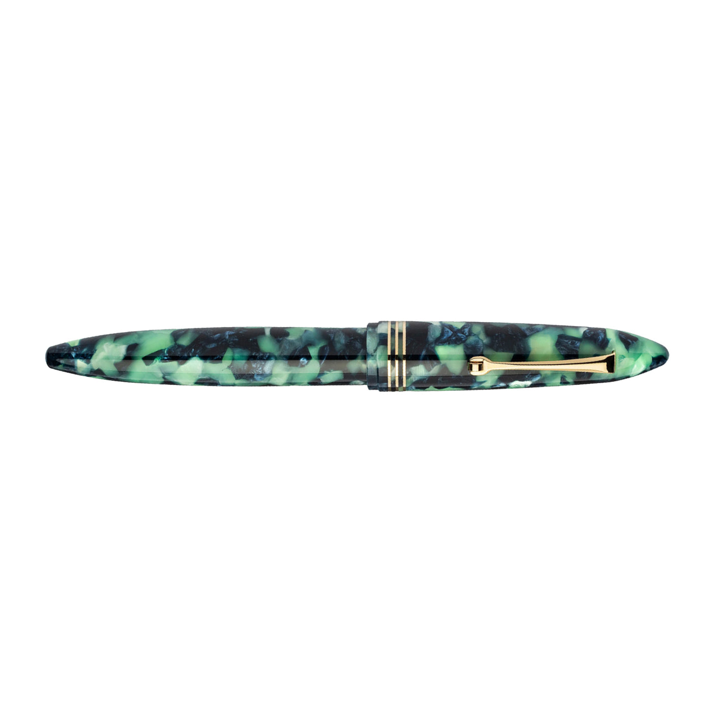 Leonardo Furore Fiordo Di Furore Fountain Pen - Green & Black GT