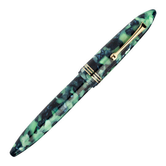 Leonardo Furore Fiordo Di Furore Roller Ball Pen - Green & Black GT
