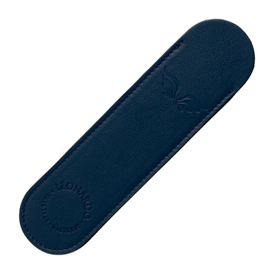 Leonardo Leather 1 Pen Sleeve - Dark Blue