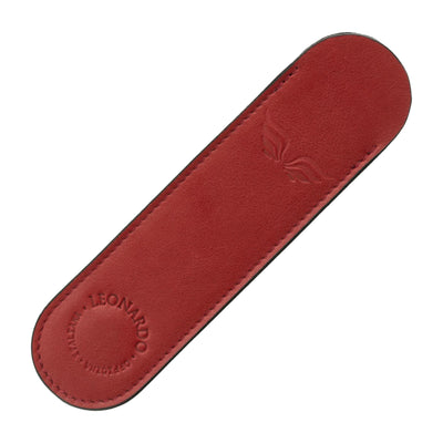 Leonardo Leather 1 Pen Sleeve - Red