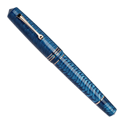 Leonardo MZ Grande 2.0 Dragon Skin No.8 14K Gold Fountain Pen - Blue RGT