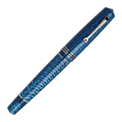 Leonardo MZ Grande 2.0 Dragon Skin No.8 14K Gold Fountain Pen - Blue RGT