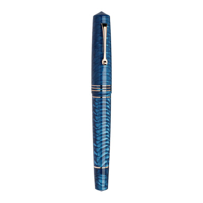 Leonardo MZ Grande 2.0 Dragon Skin No.8 14K Gold Fountain Pen - Blue RGT
