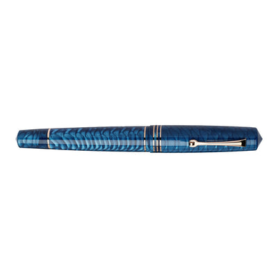 Leonardo MZ Grande 2.0 Dragon Skin No.8 14K Gold Fountain Pen - Blue RGT