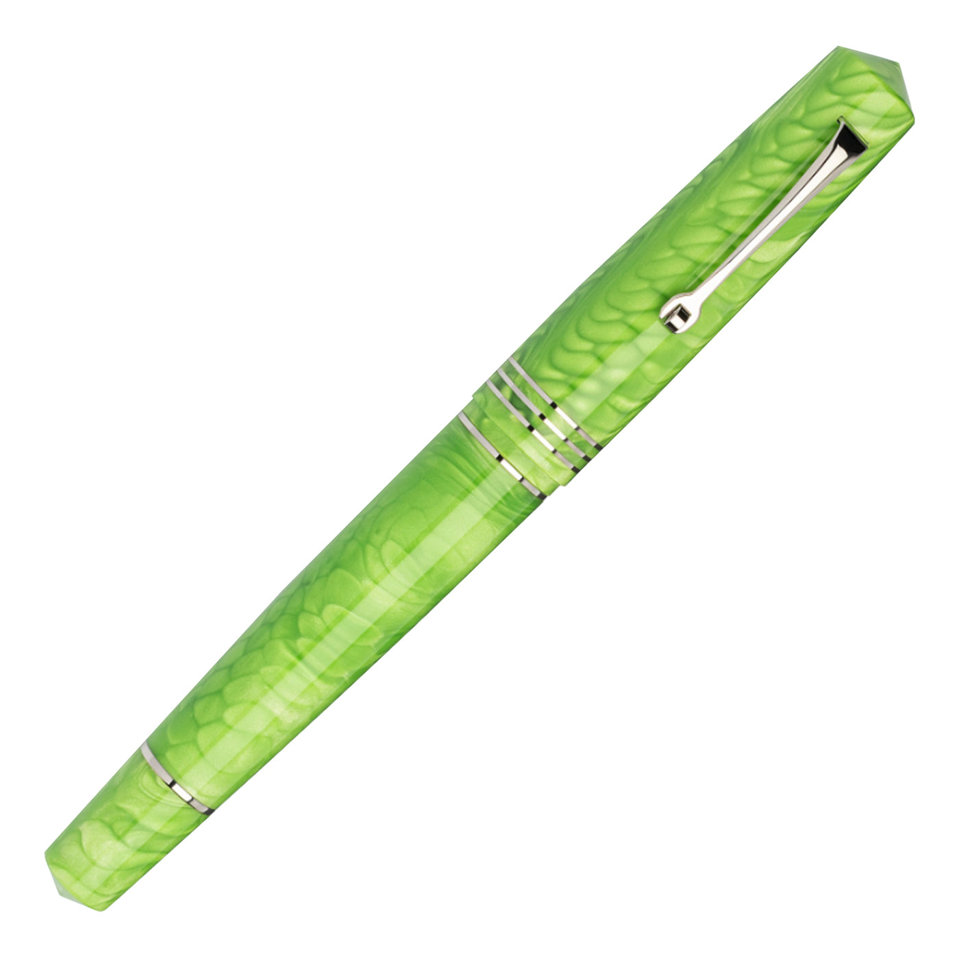 Leonardo MZ Grande 2.0 Dragon Skin No.8 Steel Nib Fountain Pen - Green CT