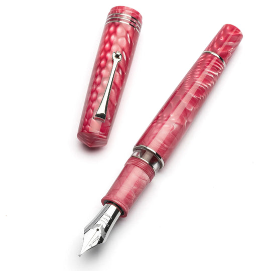Leonardo MZ Grande 2.0 Dragon Skin No.8 Steel Nib Fountain Pen - Pink CT