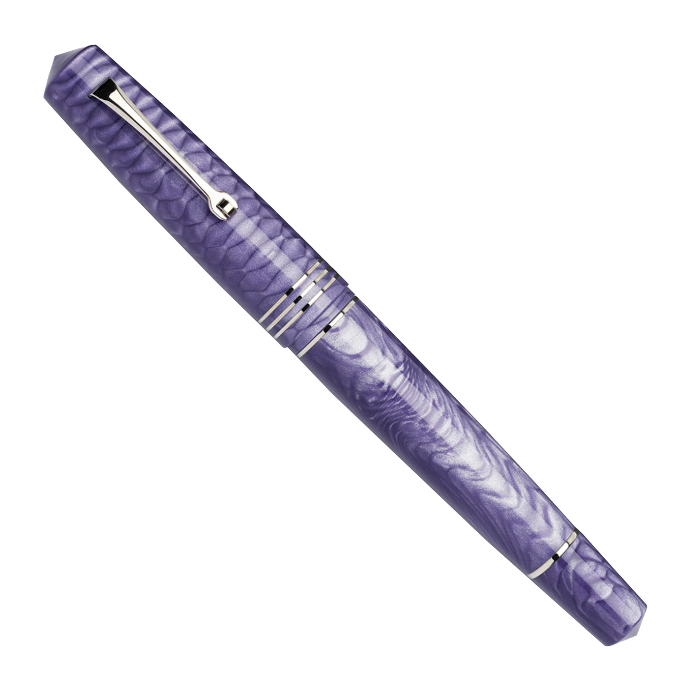 Leonardo MZ Grande 2.0 Dragon Skin No.8 Steel Nib Fountain Pen - Purple CT