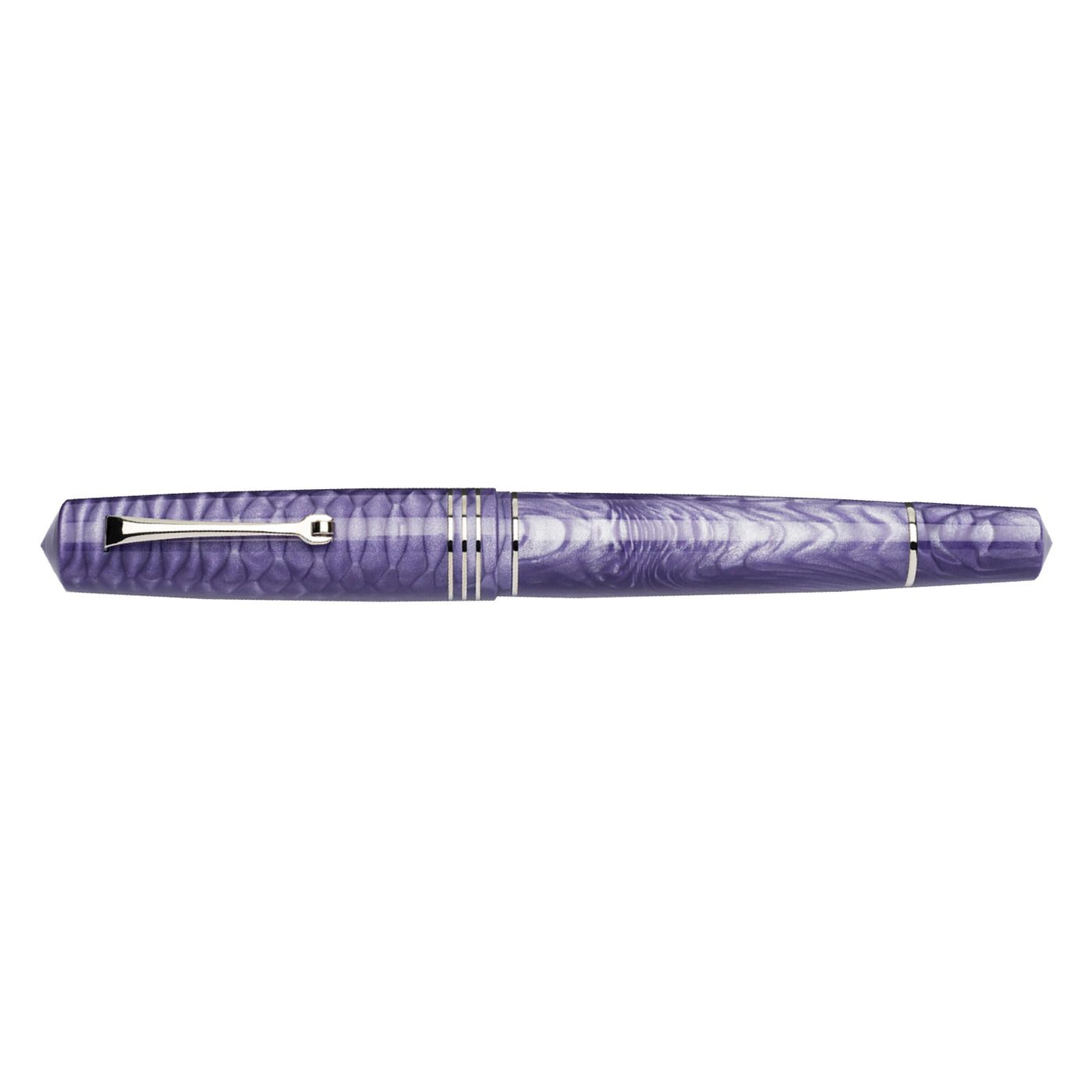 Leonardo MZ Grande 2.0 Dragon Skin No.8 Steel Nib Fountain Pen - Purple CT