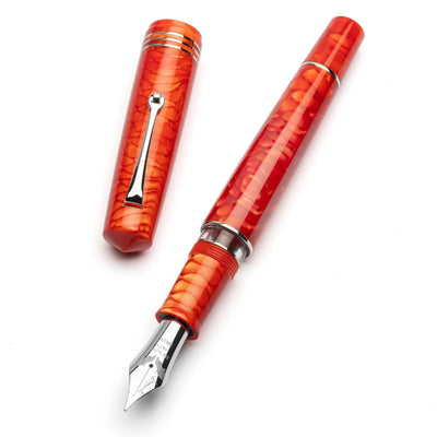 Leonardo MZ Grande 2.0 Dragon Skin No.8 Steel Nib Fountain Pen - Red CT