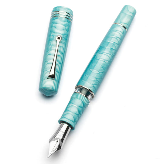 Leonardo MZ Grande 2.0 Dragon Skin No.8 Steel Nib Fountain Pen - Turquoise CT