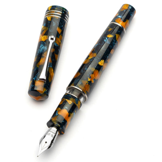 Leonardo MZ Grande 2.0 No.6 Steel Nib Fountain Pen - Crepuscolo Marino CT