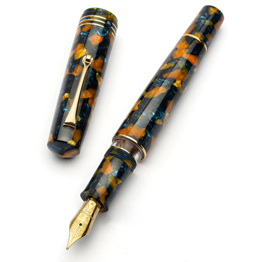 Leonardo MZ Grande 2.0 No.6 Steel Nib Fountain Pen - Crepuscolo Marino GT