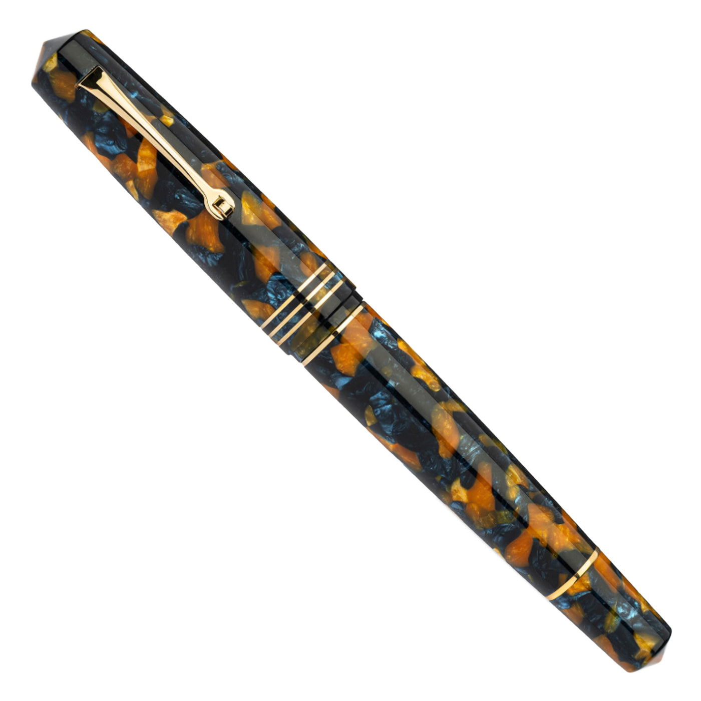 Leonardo MZ Grande 2.0 No.8 14K Gold Fountain Pen - Crepuscolo Marino GT