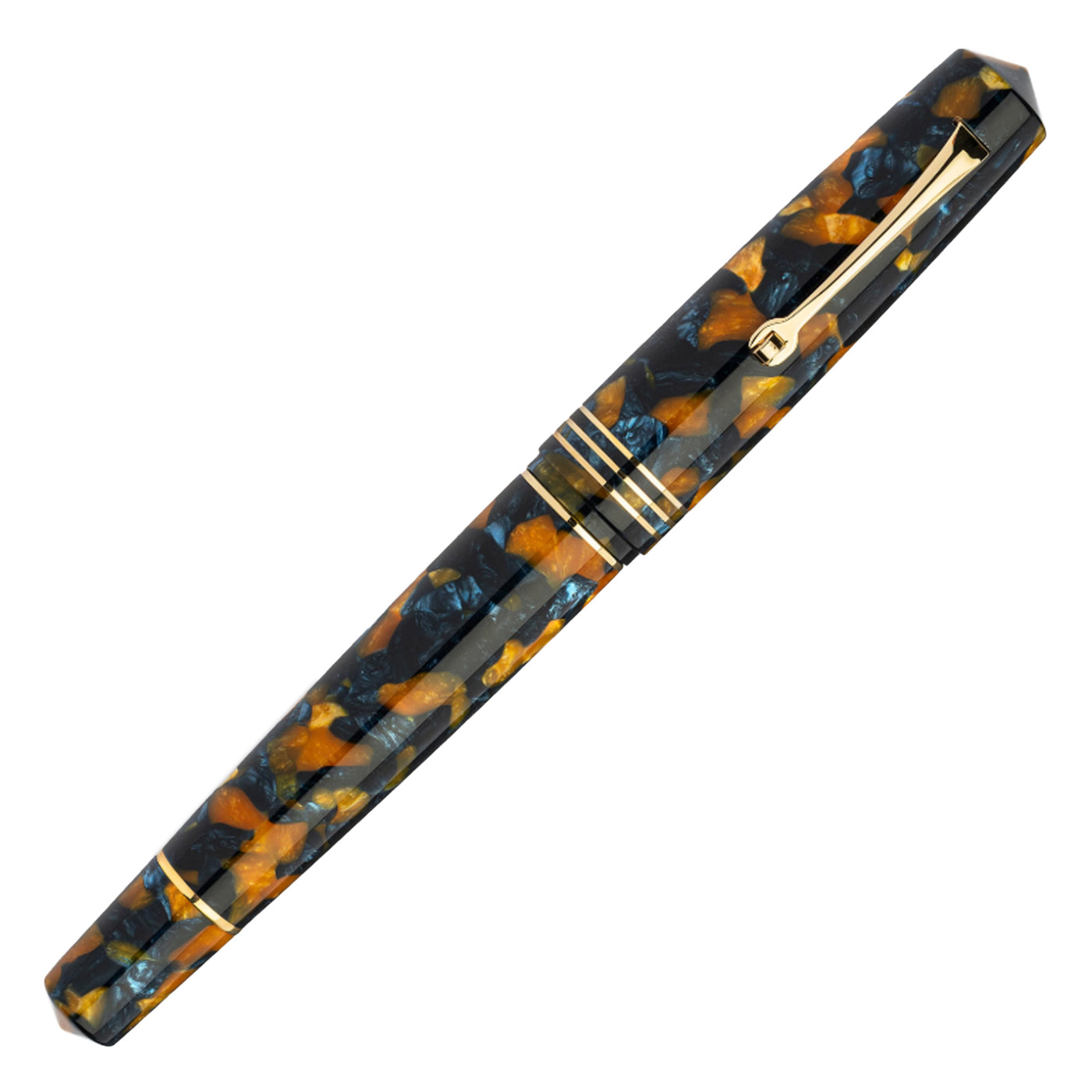 Leonardo MZ Grande 2.0 No.8 14K Gold Fountain Pen - Crepuscolo Marino GT