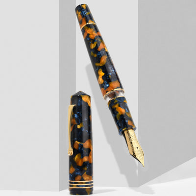 Leonardo MZ Grande 2.0 No.8 14K Gold Fountain Pen - Crepuscolo Marino GT