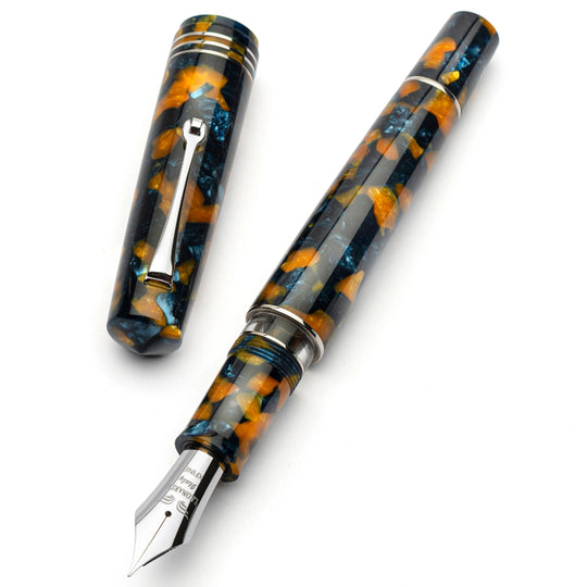 Leonardo MZ Grande 2.0 No.8 Steel Nib Fountain Pen - Crepuscolo Marino CT