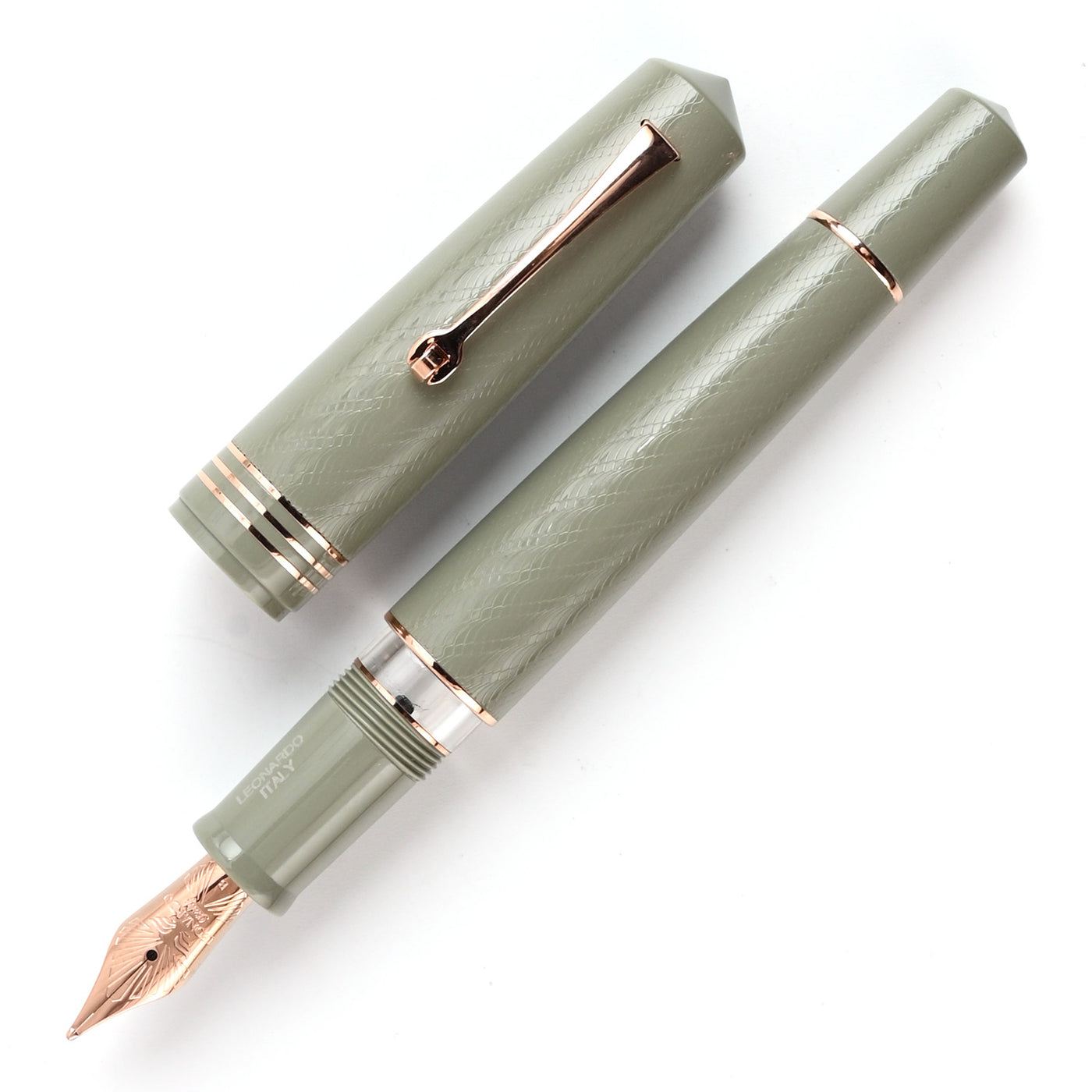 Leonardo MZ Grande 2.0 The Art of Guilloche Fountain Pen - Verdigris RGT 2