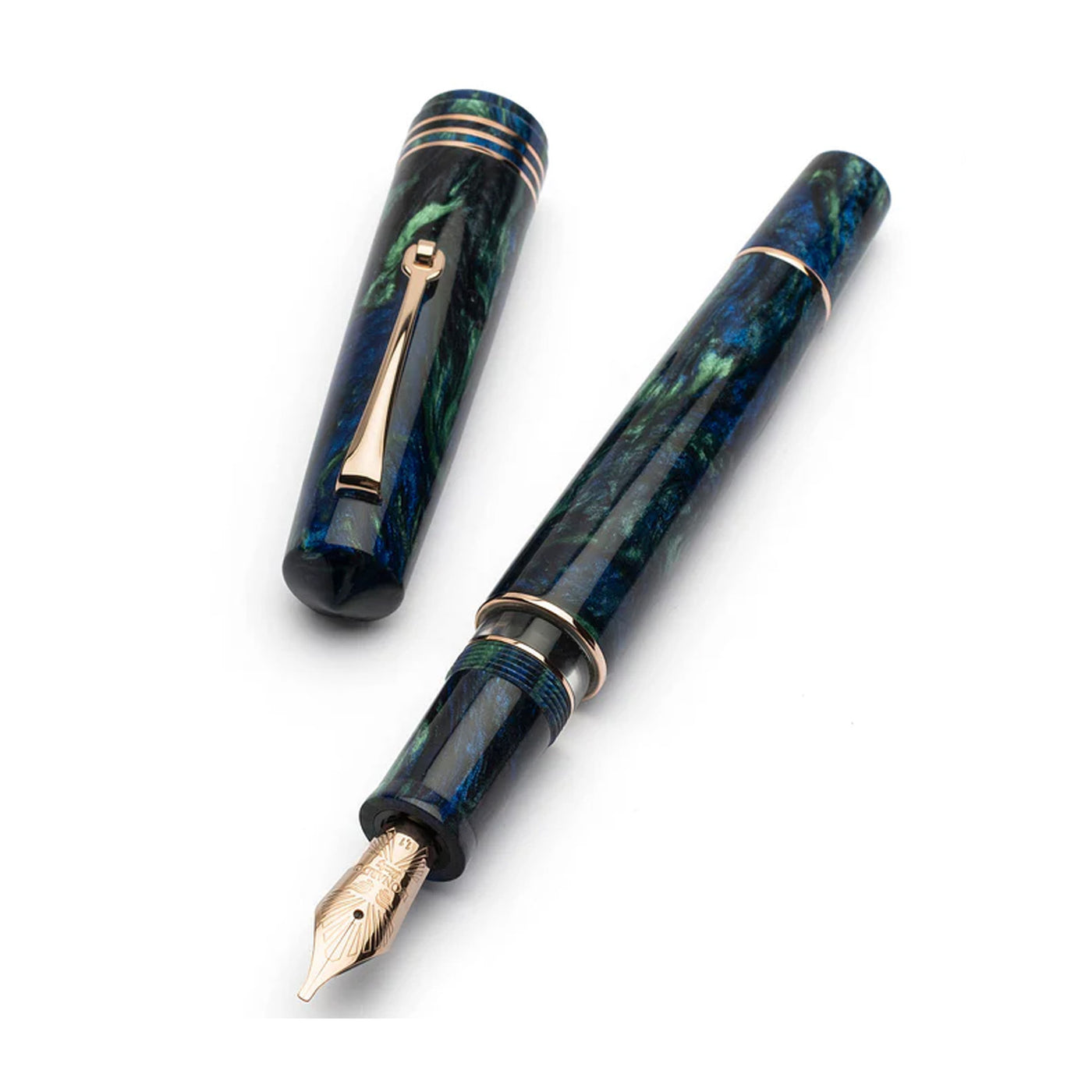 Leonardo MZ Grande 2.0 The Power of Flowers Fountain Pen - Fiordaliso Blue RGT (Limited Edition)