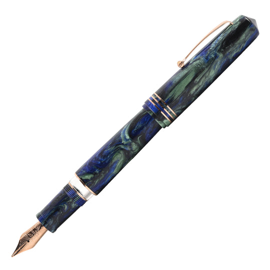 Leonardo MZ Grande 2.0 The Power of Flowers Fountain Pen - Fiordaliso Blue RGT (Limited Edition)